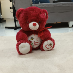 Medium-Sized Maroon Stuffed Bear