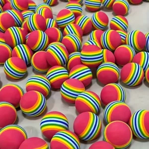 Foam Balls With Colorful Stripes